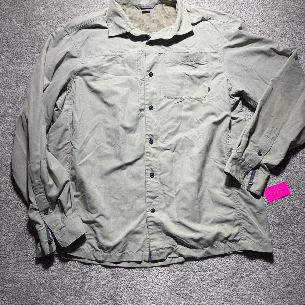 Outdoor research men’s long sleeve‎ beige shirt sz XXL